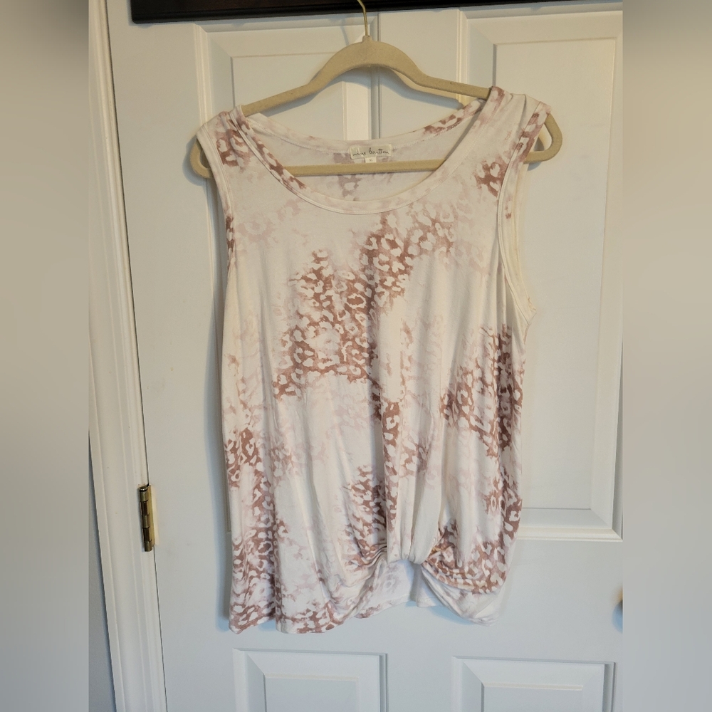 Nine Britton Knot-Front Tank Top, XL